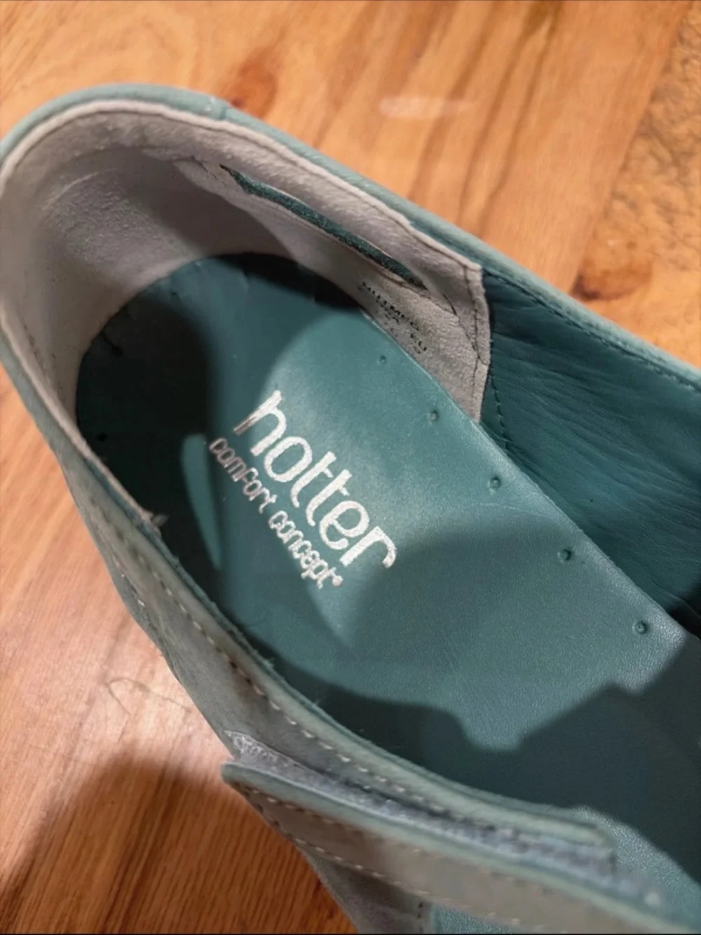 hotter Teal Mary Jane Cutout Flats